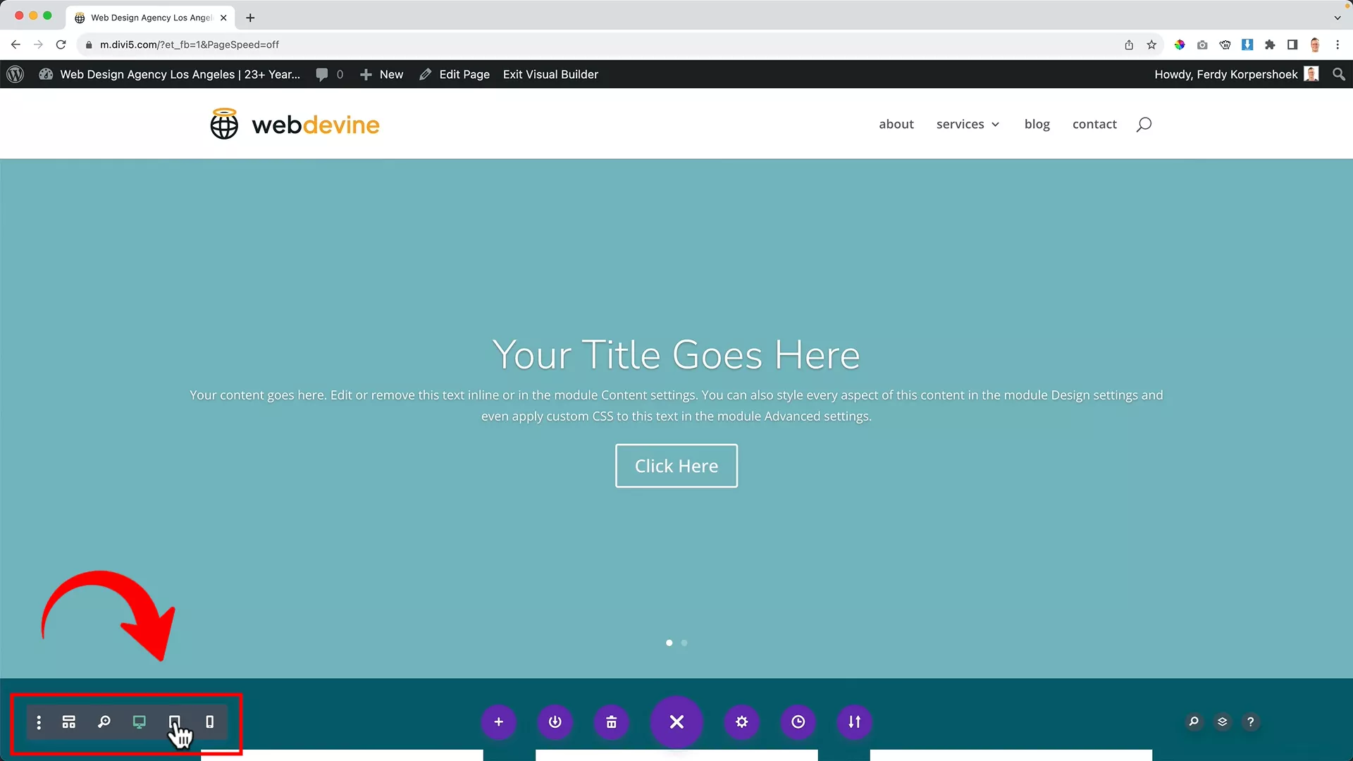 toggle views on Divi theme