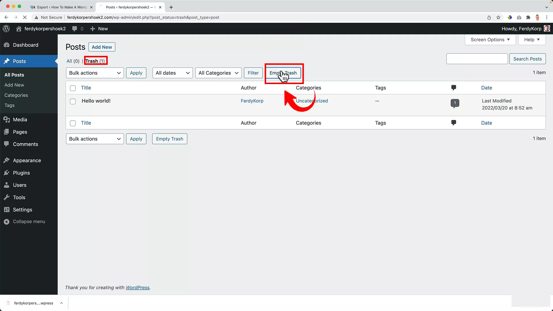 clean up your wordpress